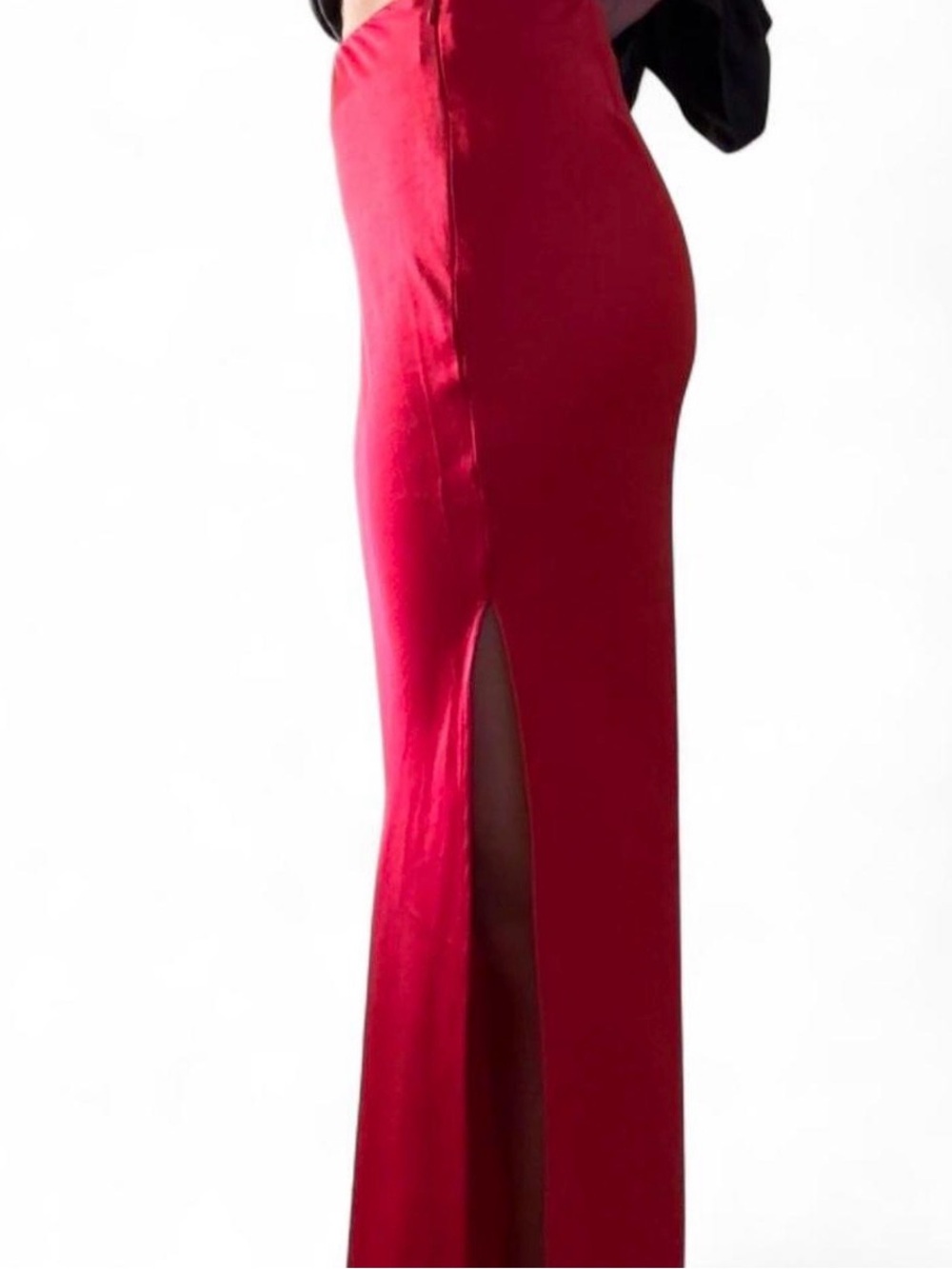 Princess Polly Red Maxi Skirt with Side Slit